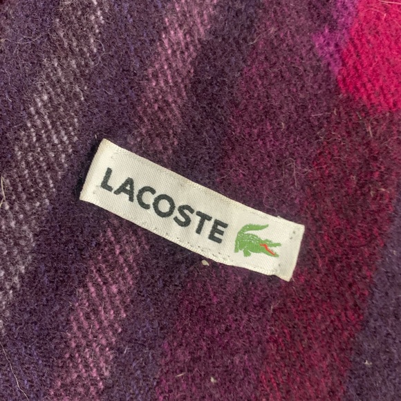 2/$30 LACOSTE women’s winter scarf - pink and purple stripes - Picture 2 of 7